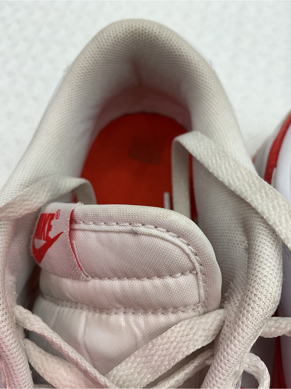 Nike White and Red Low-Top Athletic Sneakers - Picture 8 of 15